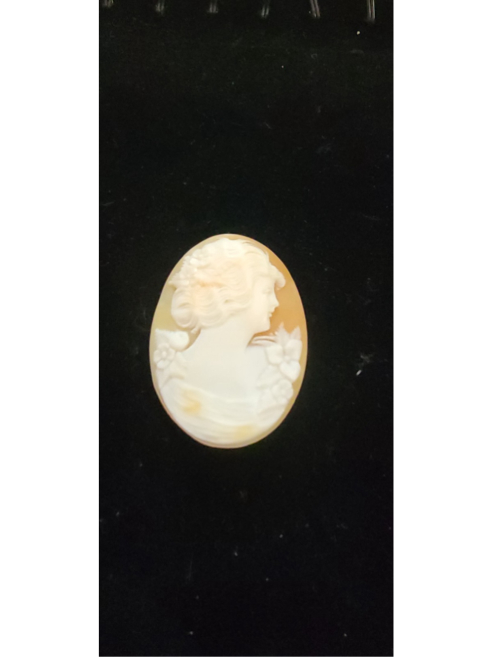 Large Shell Cameo 1.75" Hand Carved Lady Vintage Jewelry Supply
